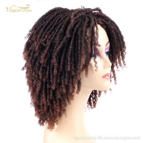 Vigorous Wholesale Lowest Price Short Dirty Braid Passion Twist Crochet Micro Braided Wigs For Black Women